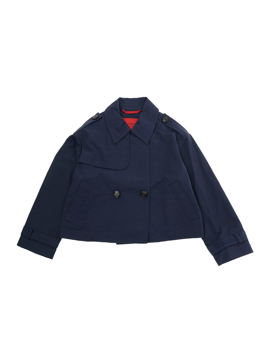 Jacket Blue Cotton-Blend Blazers