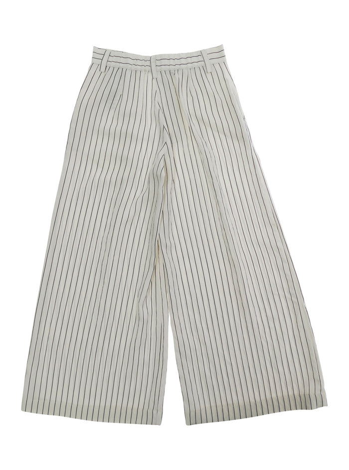 Pants MX0307MX00WMAXP47FMX104 with Front Pockets and Elastic Waist in White for Women Viscose Polyamide Trousers