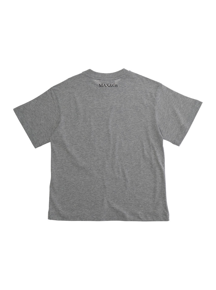Gray T-Shirt with Front Print in Cotton for Girls Grey Tshirts And Polo Shirts