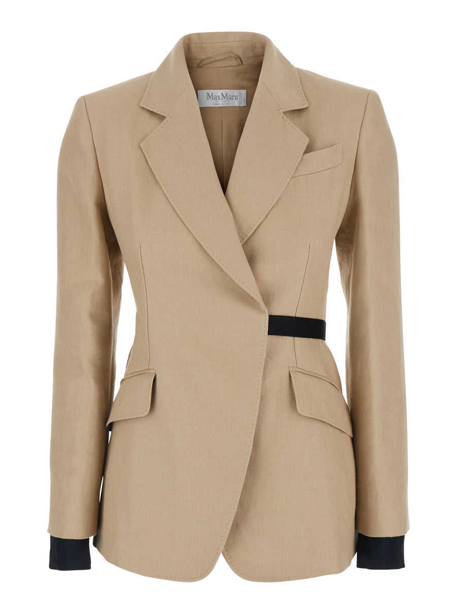 Linen Jacket Fionda Beige Blazers