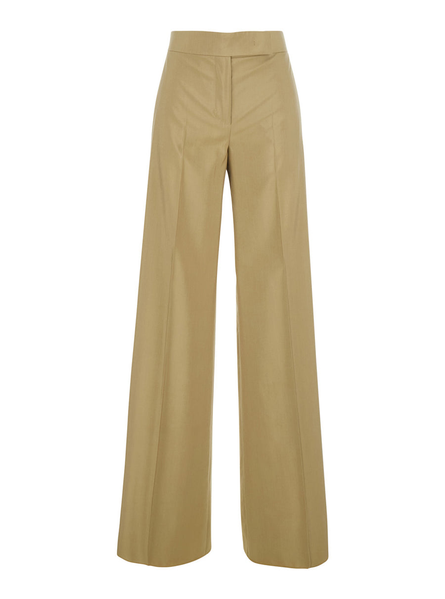 Trousers Bronte Beige Wool-Silk Virgin Wool