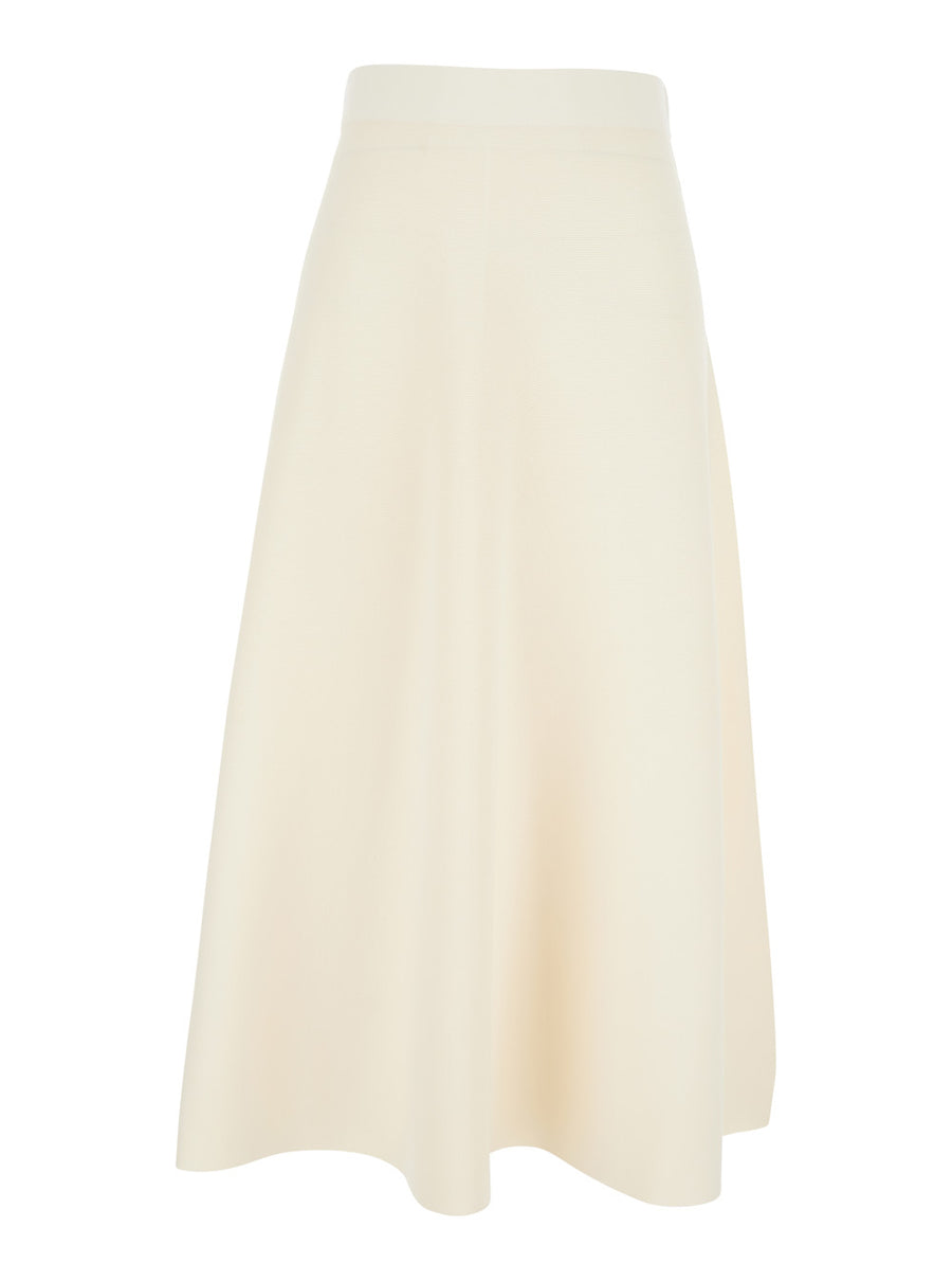 Long Skirt White Viscose