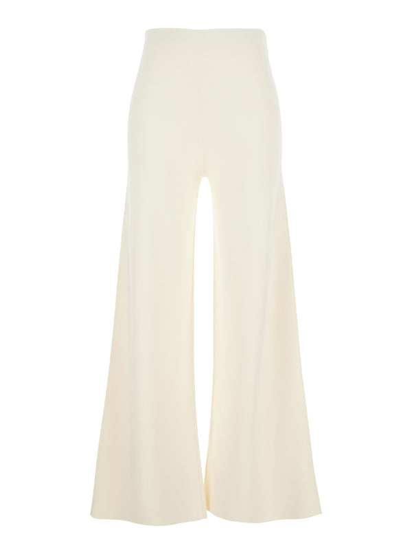 Wide-Leg Trousers Strillo White Viscose