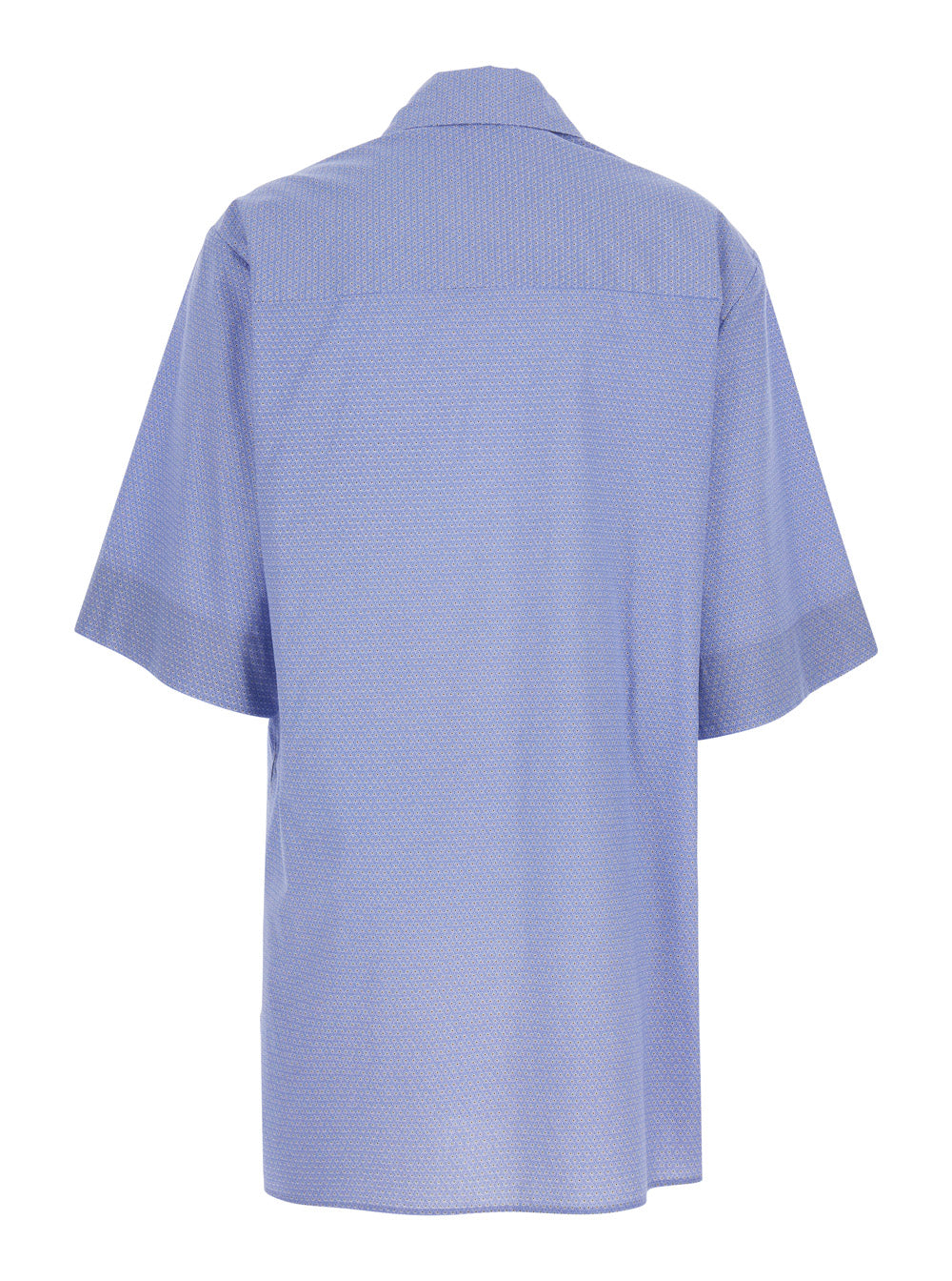 Long Shirt C398v1 Light Blue With Classic Collar And Sleeves Cotton For Women Blouses