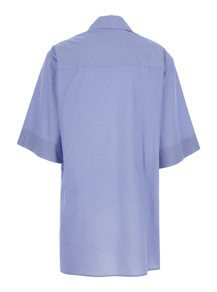 Long Shirt C398v1 Light Blue With Classic Collar And Sleeves Cotton For Women Blouses