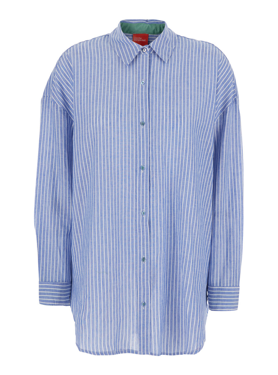 Shirt Light Blue Cotton Blouses