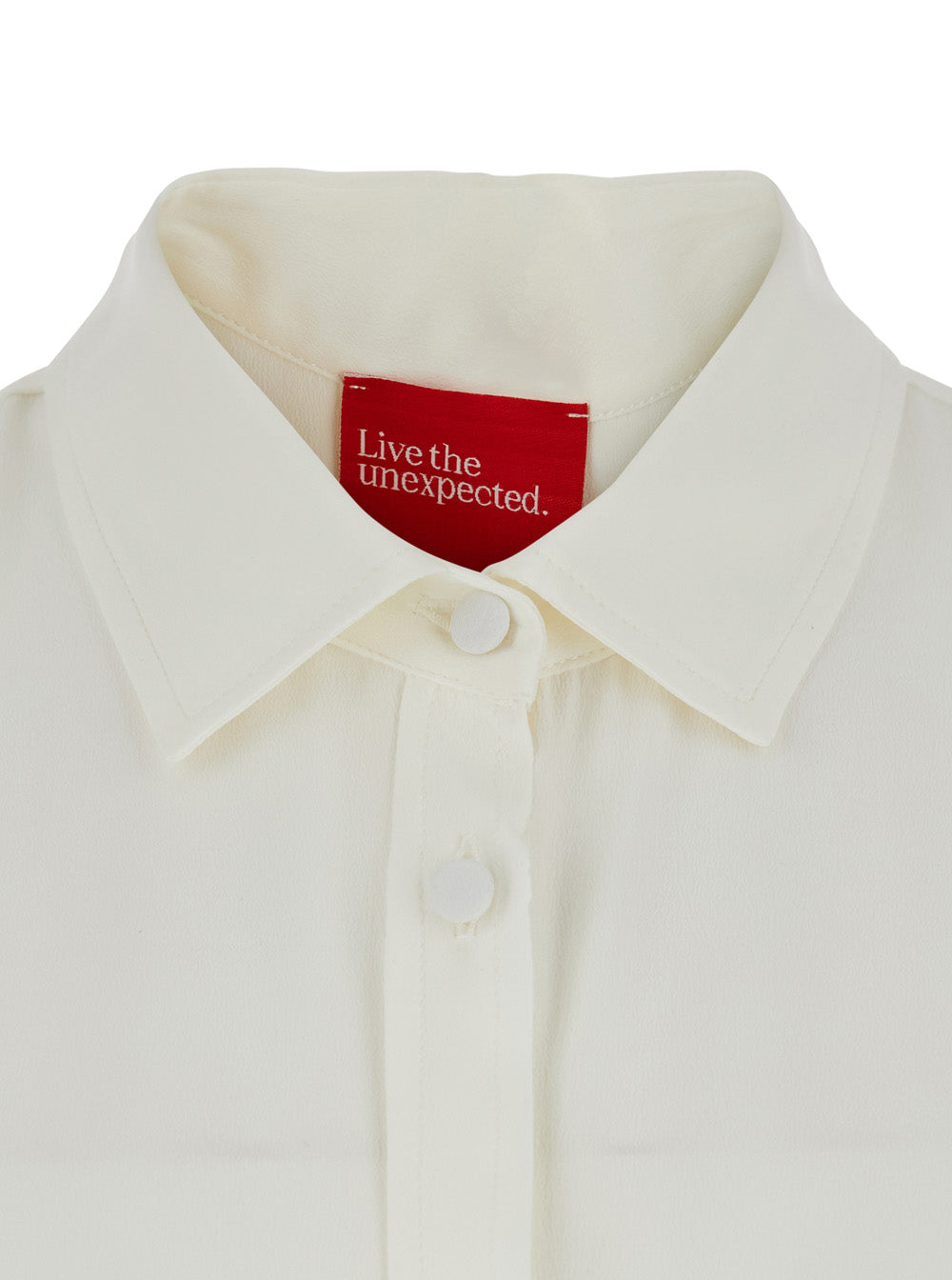 Shirt Coconut White With Classic Collar And Long Sleeves Cotton Women Blouses