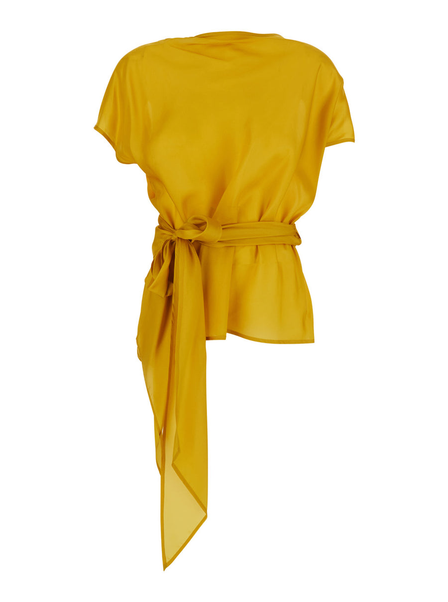 Shirt Cotton Yellow Blouses