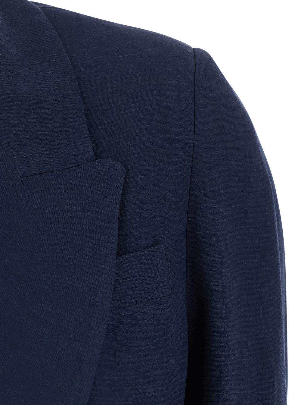 Blue Single-Breasted Jacket With Peak Revers In Fabric Women Blu Blazers