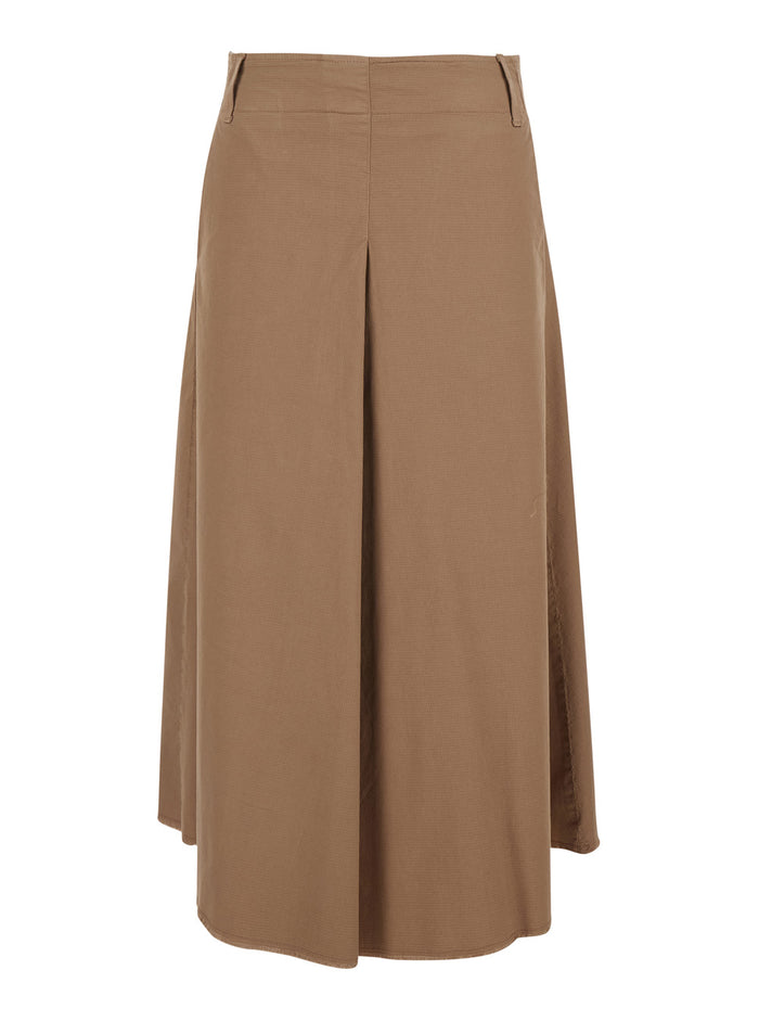 Skirt Gn169psafari With Pleated Details Beige Women
