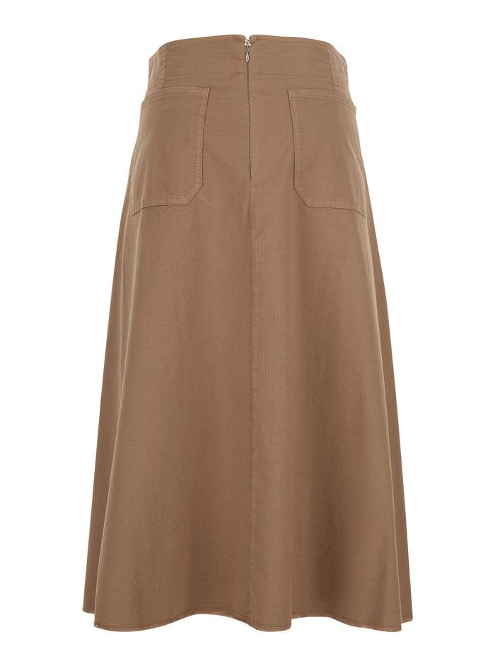 Skirt Gn169psafari With Pleated Details Beige Women