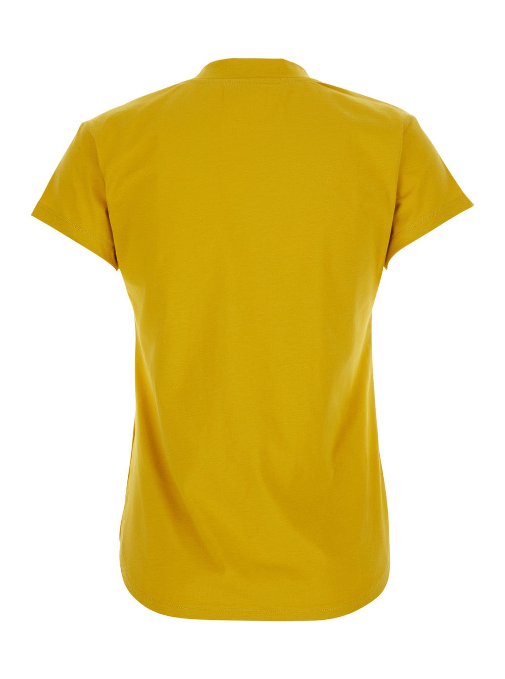 T-Shirt M304zzssmustard Yellow With Round Neck Cotton For Women Tshirts And Polo Shirts