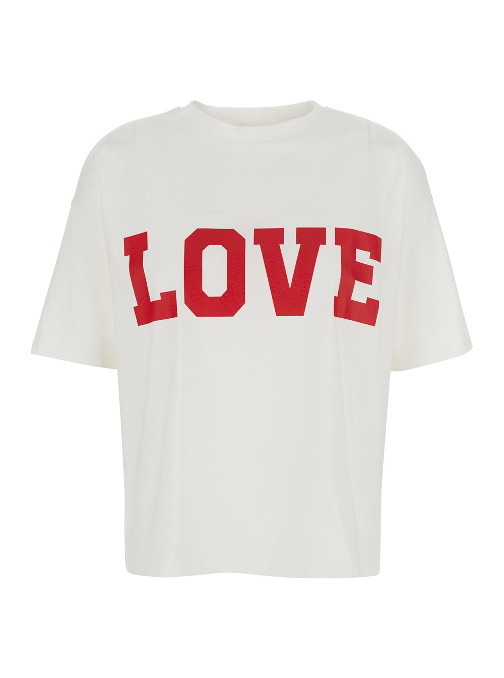 White T-Shirt With Round Neck And Short Sleeves In Cotton For Women Tshirts Polo Shirts
