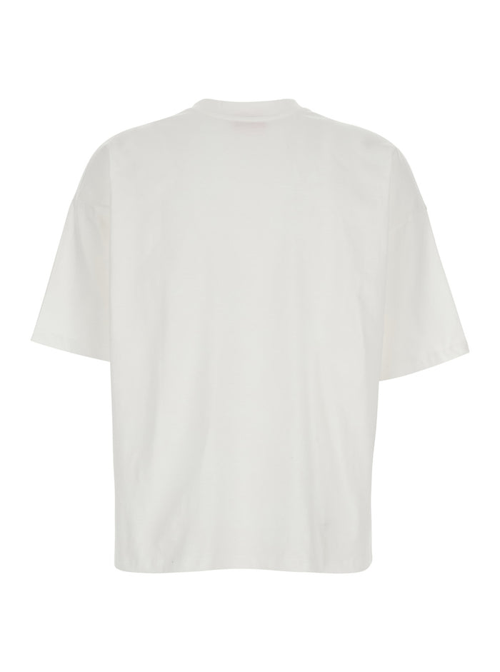 White T-Shirt With Round Neck And Short Sleeves In Cotton For Women Tshirts Polo Shirts
