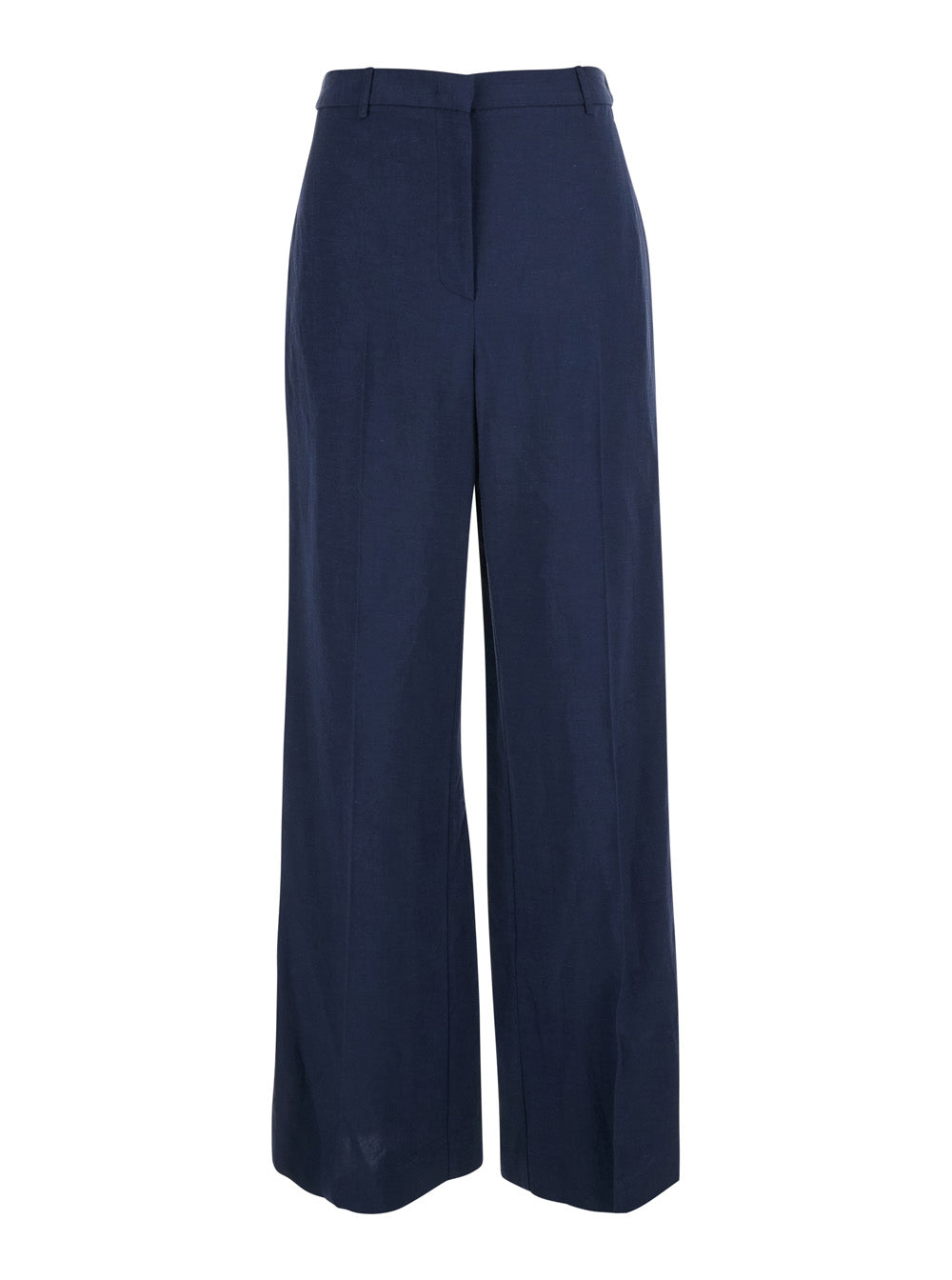 Blue High-Waisted Pants with Side Pockets for Men Blu Trousers