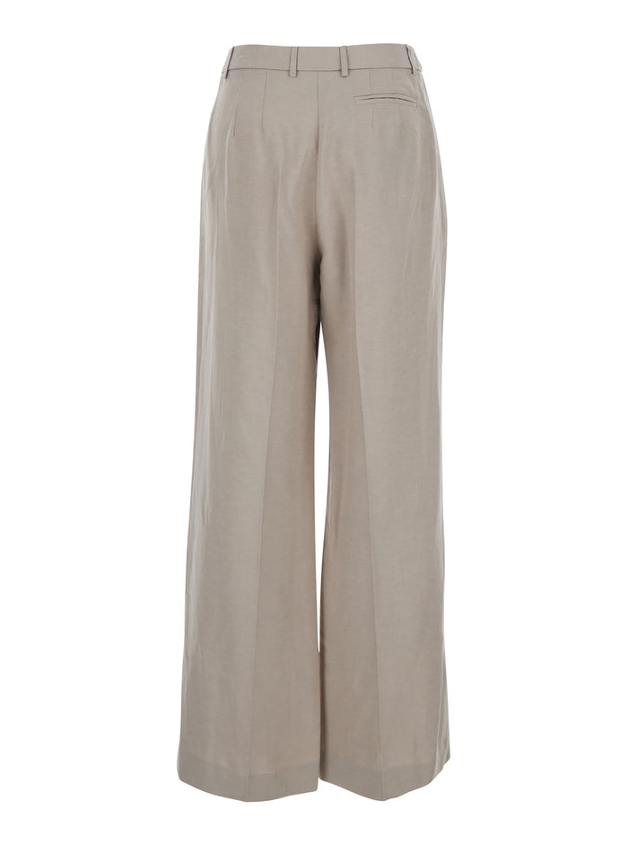 Gray Pants with Side Pockets and Elastic Waistband for Men Grey Trousers