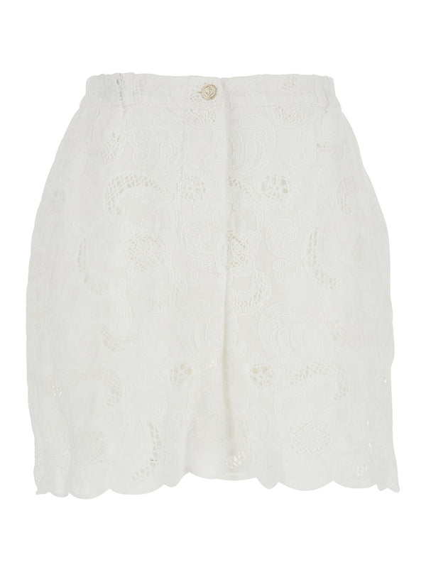 Bermuda Shorts White Cotton