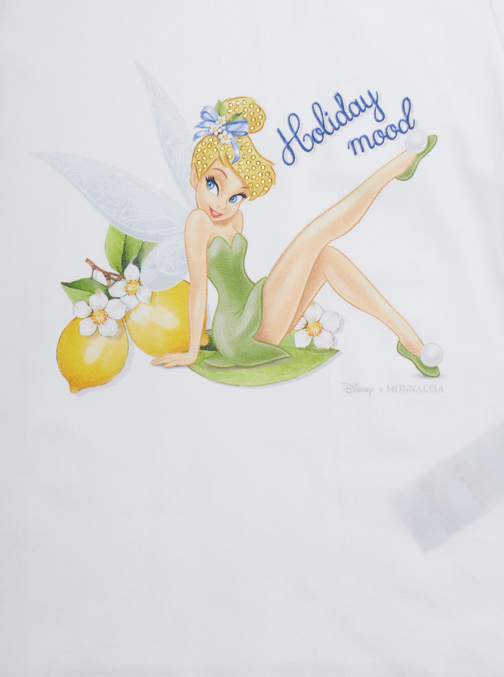 White T-Shirt with Front Print in Cotton for Women Elastane Tshirts And Polo Shirts