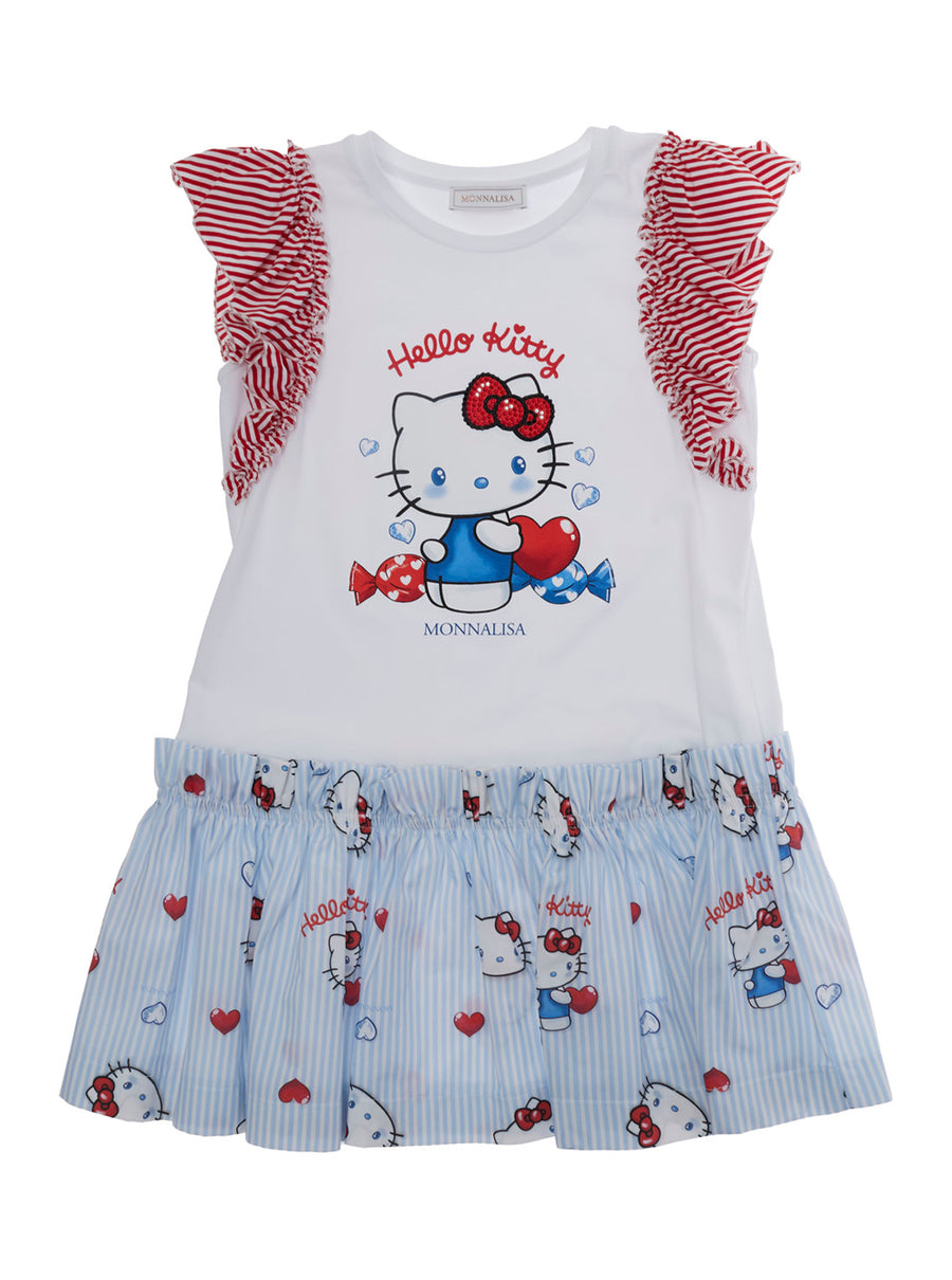 Girls Dress Hello Kitty White Cotton