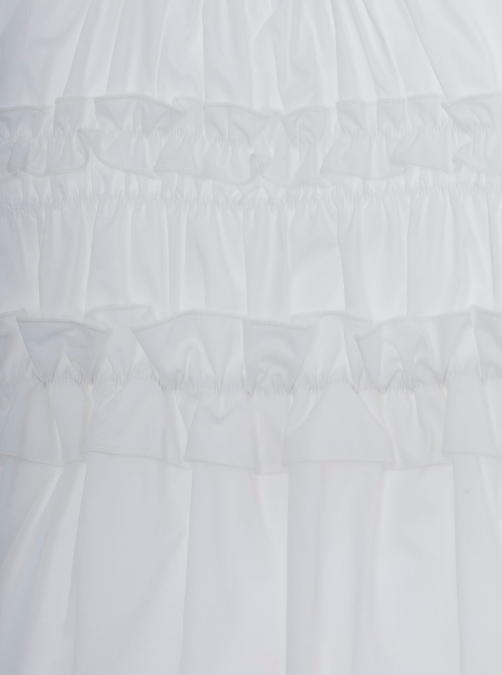Dress New Capri With Ruffle Design And Flared Skirt White Cotton For Girls