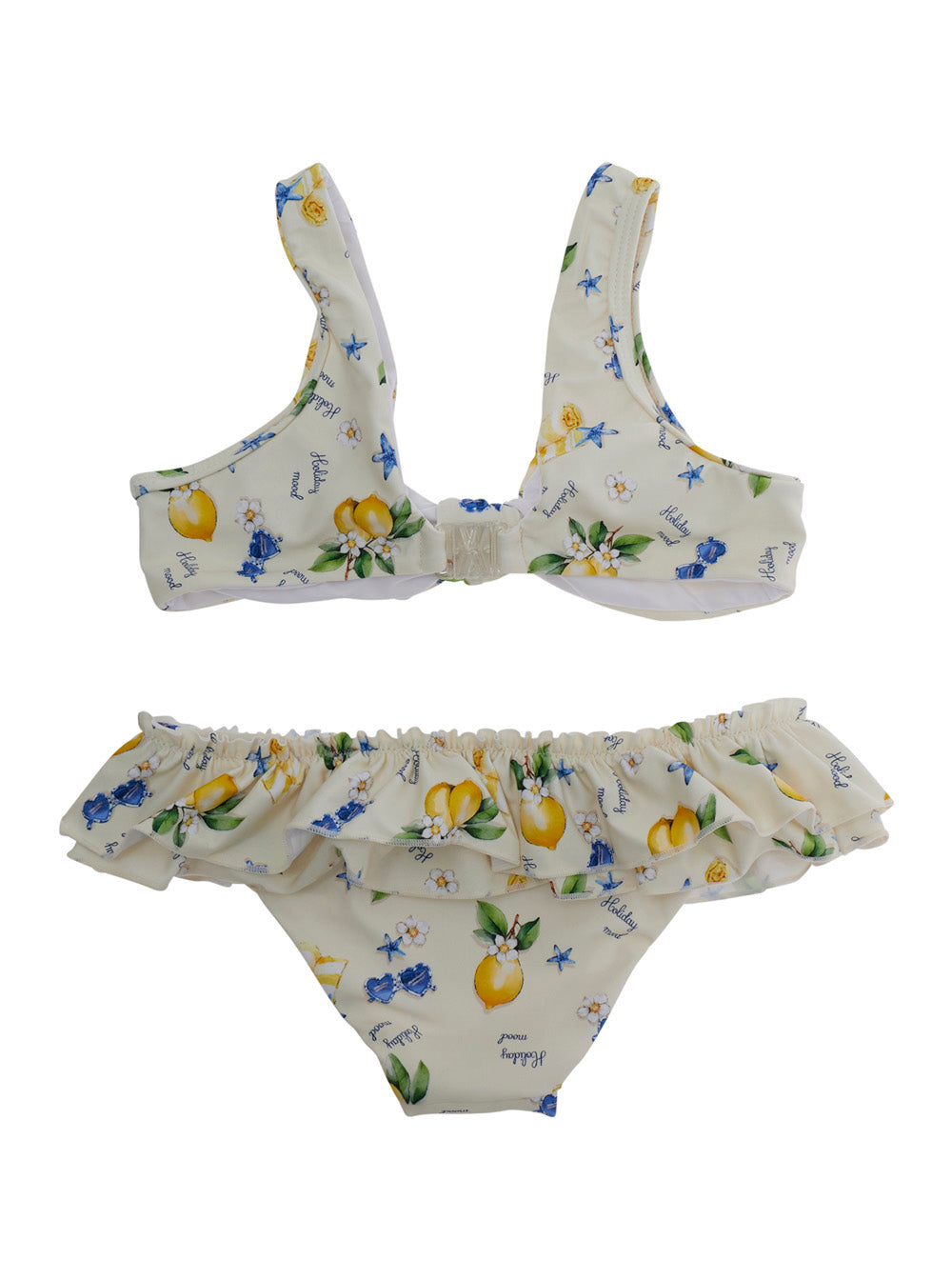 Bikini 19G00670390014 with Colorful Details in Yellow for Girls Polyester Elastane Beachwear