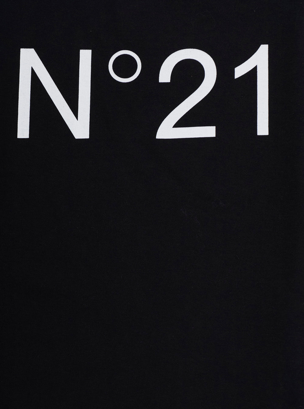 Black T-Shirt N°21 with Maxi Logo on the Front in Cotton for Girls Tshirts And Polo Shirts