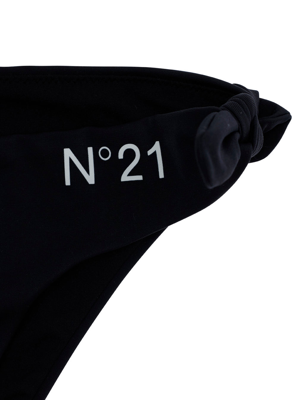 One-Piece Swimsuit Black with Contrast Details in Nylon for Women Elastane Beachwear