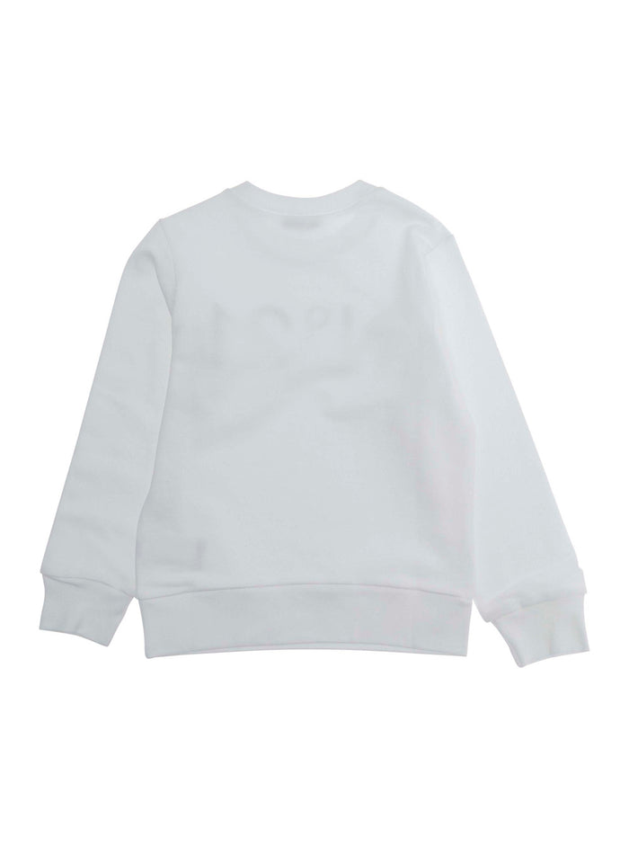 Crewneck Sweatshirt N21 with Maxi Logo on the Front in White Cotton for Kids Sweatshirts