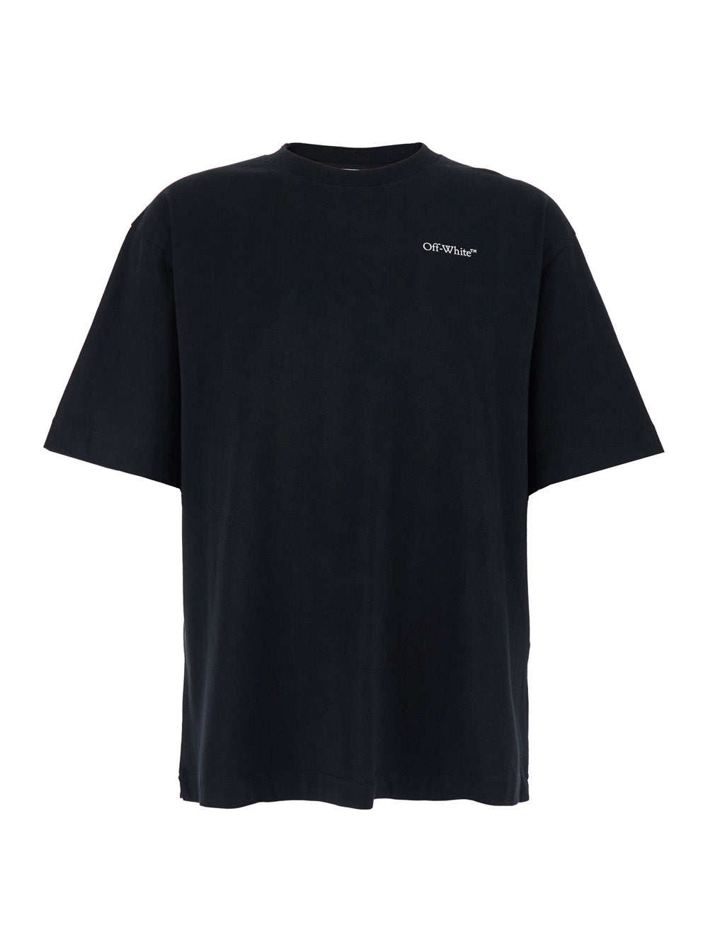 T-shirt OFF-WHITE Black with Logo on Front and Back in Cotton for Men Tshirts Polo Shirts