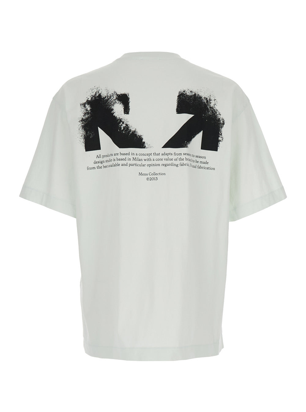 Light Green OFF-WHITE T-shirt with Logo on Front and Back for Men Cotton Tshirts Polo Shirts
