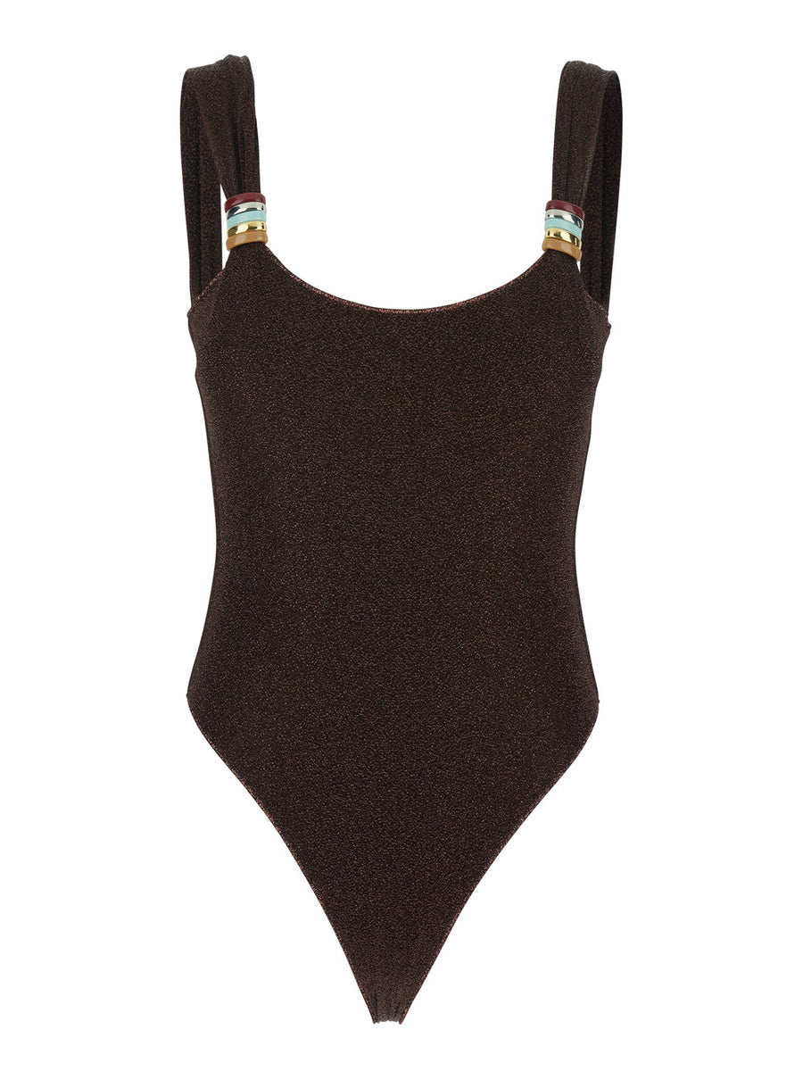 One-Piece Swimsuit Lumiere Brown Swimwear