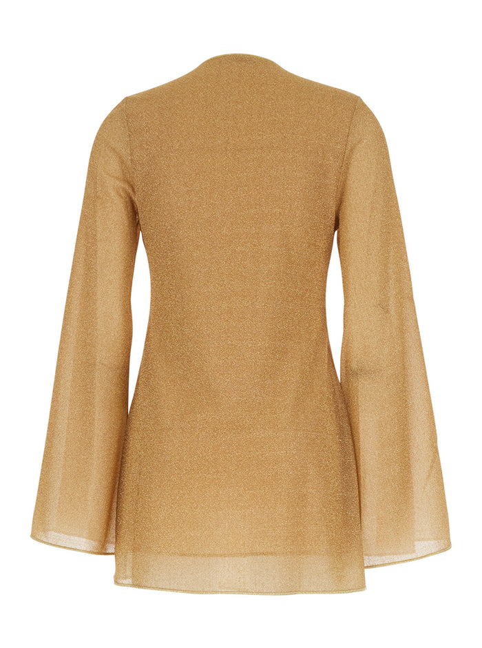 LUMIERE STONES Kaftan Metallic with Rhinestone Details - Tech Fabric Women Beachwear