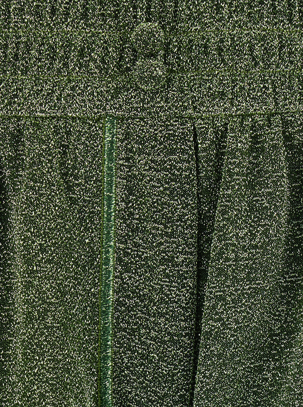 Lumiere Green Shorts with Elastic Waist Detail in Tech Fabric for Women And Bermuda