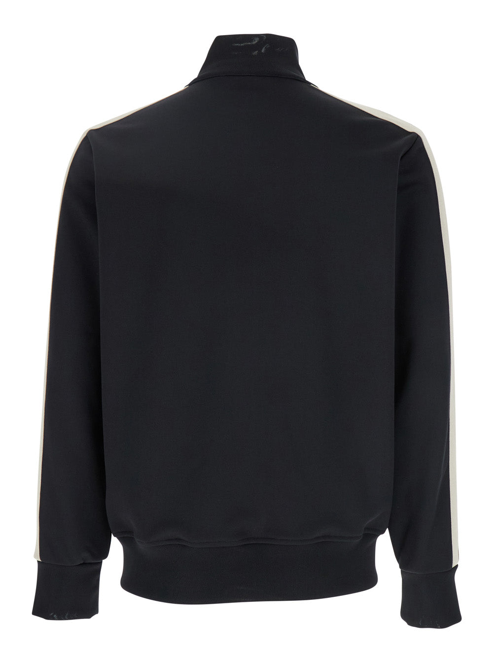 Mens Black Classic Logo Sweatshirt with Printed on Front in Tech Fabric Polyester Sweatshirts