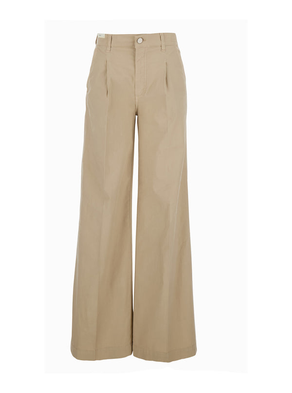 Pants Poppy Beige Stretch Cotton Trousers