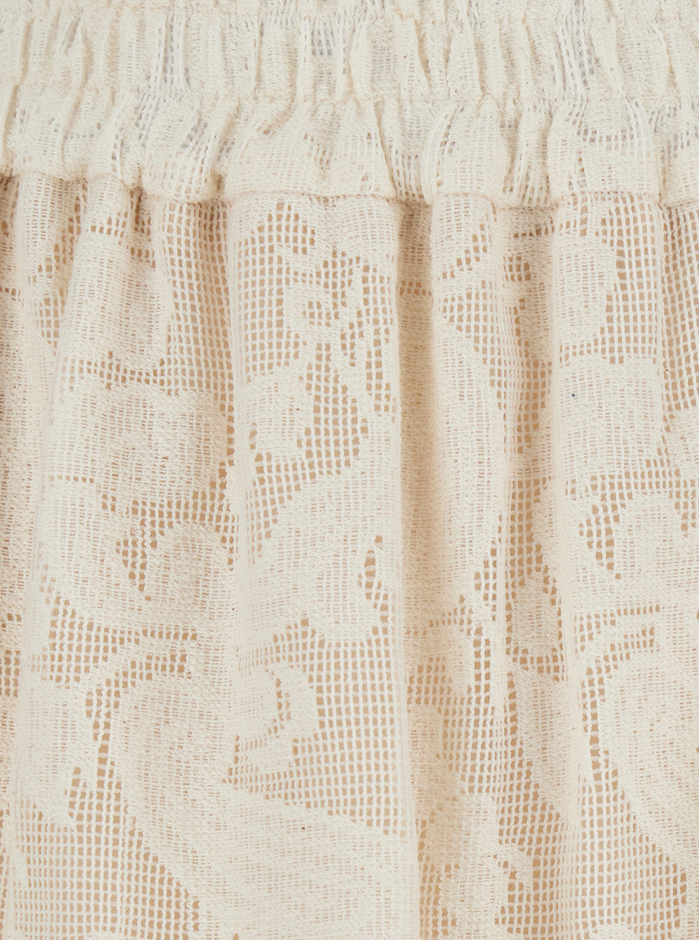 White DORIS LACE COTTON SKIRT with details - Women Polyamide