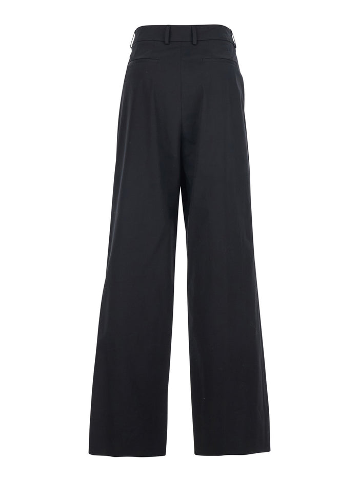 FRANKIE Stretch Satin Cotton Pants Black Men Elastane Trousers
