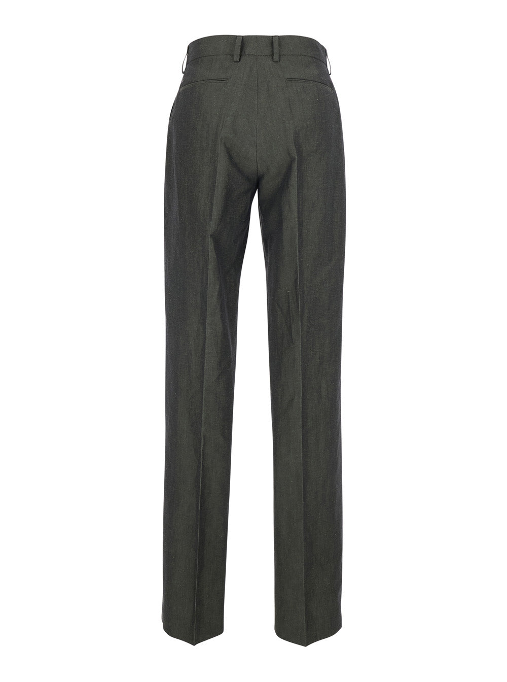 AMBRA LINEN AND COTTON FINE PLAIN WEAVE Brown Pants for Men Trousers