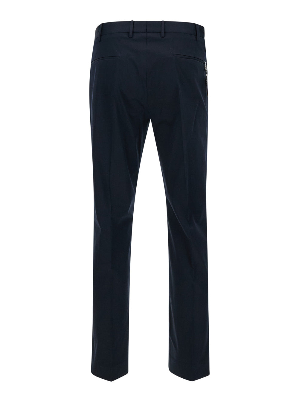 Mens Blue Slim Fit Pants in Cotton Blend Blu Elastane Trousers