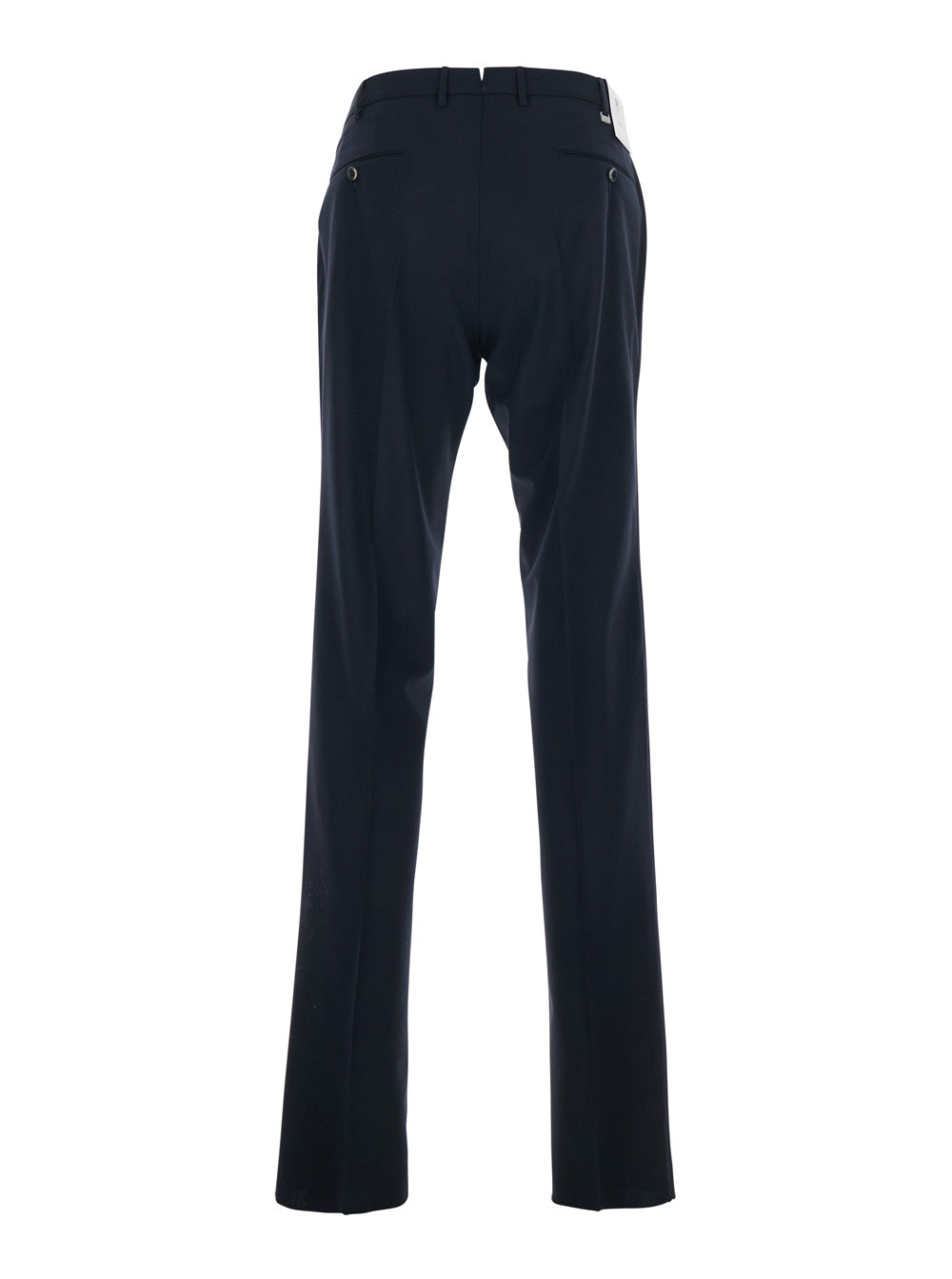 Slim Pants COVF1SZ00CL1MA270360 with Belt Loops and Welt Pockets on the Back in Blue Wool for Men Blu Virgin Elastane Trousers