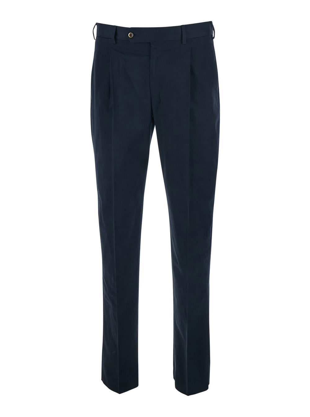 Blue Pants with Belt Loops and Two Welt Pockets on the Back in Cotton for Men Blu Elastane Trousers
