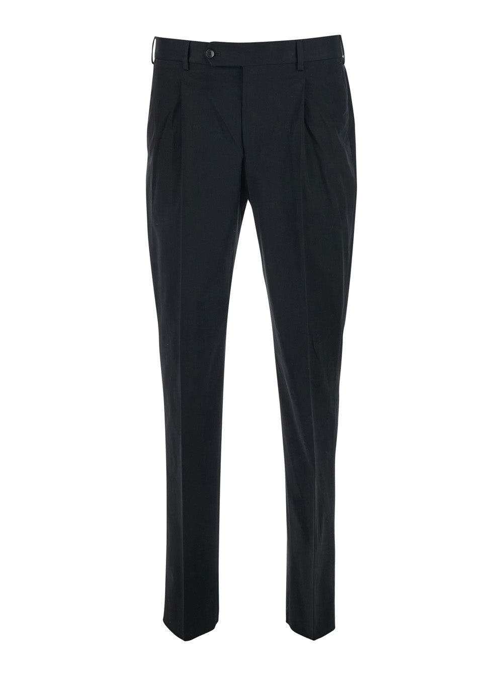 Pants UNION 1 PINCE COTONE Black with Pleats and Side Pockets for Men Cotton Elastane Trousers