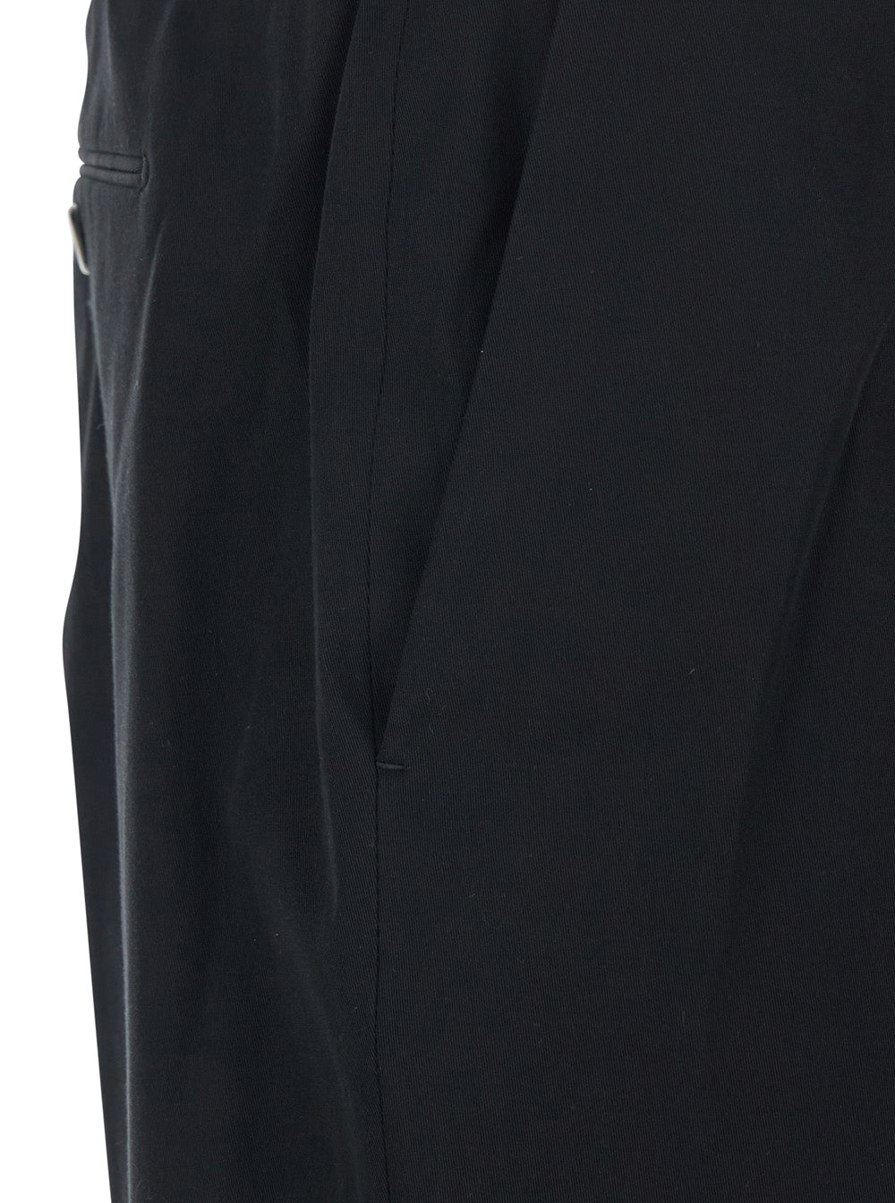Pants UNION 1 PINCE COTONE Black with Pleats and Side Pockets for Men Cotton Elastane Trousers