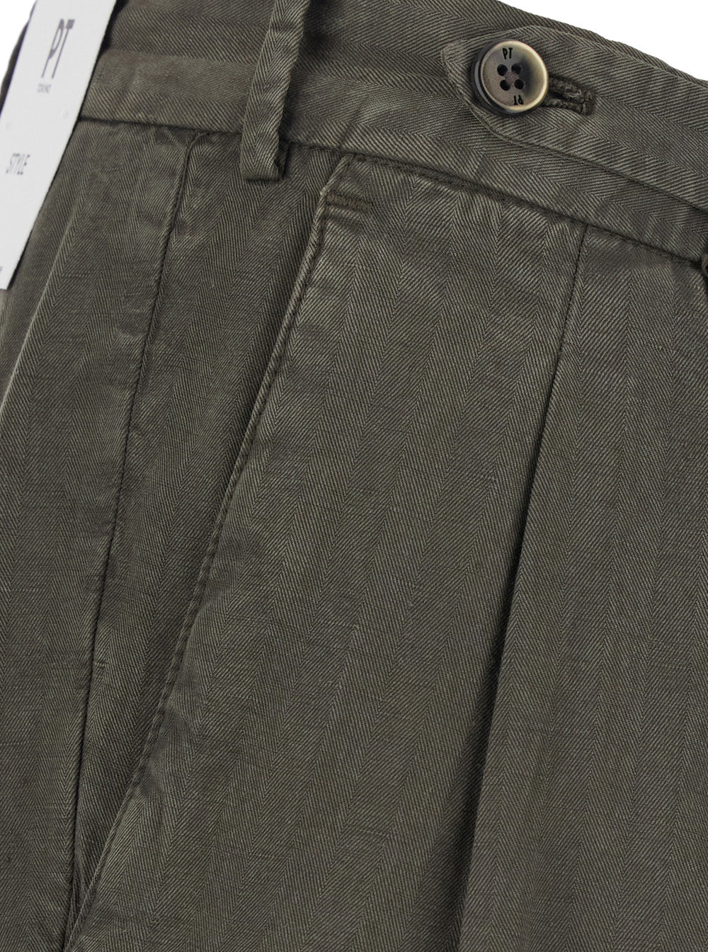 Pants With Pockets And Raw Hems Brown Tech Fabric For Men Trousers