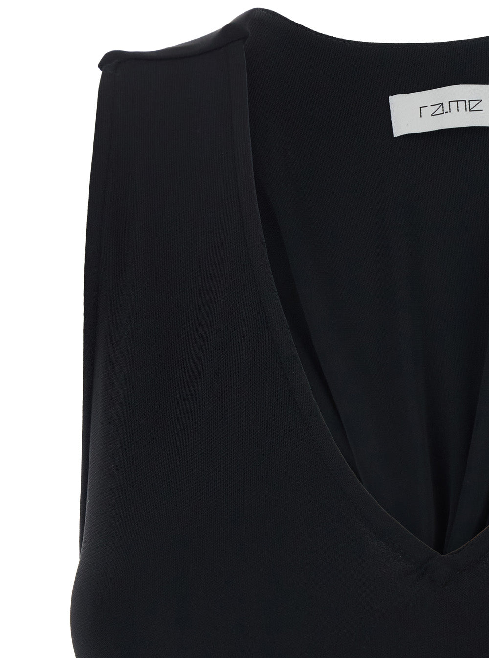 Long Black Dress With V-Neck And Sleeves Polyester For Women Spandex