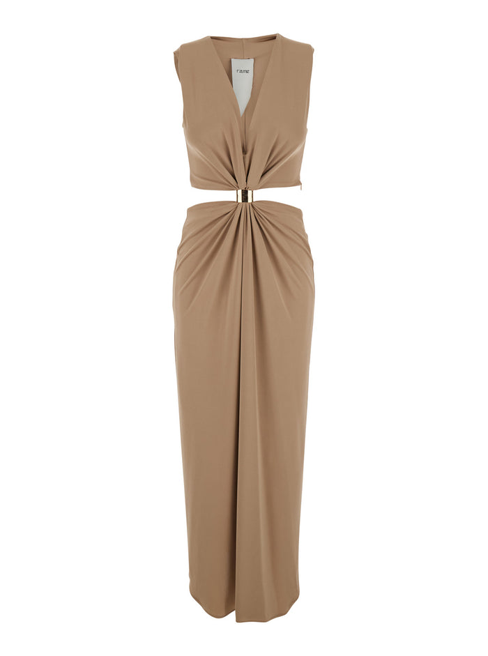 Dress Pink With Elegant Details Polyester Women Spandex