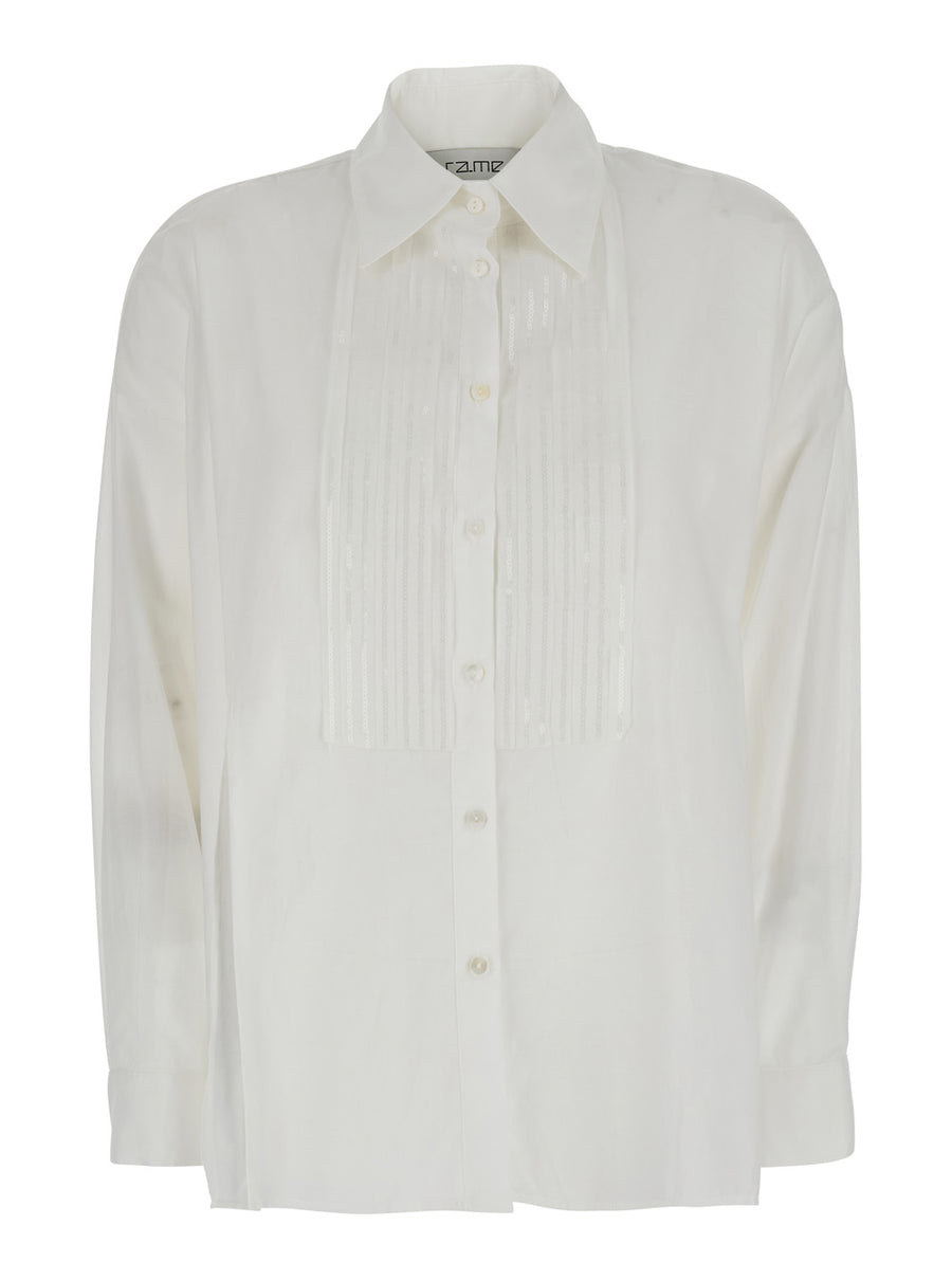 Shirt Classic Collar Cotton White Blouses