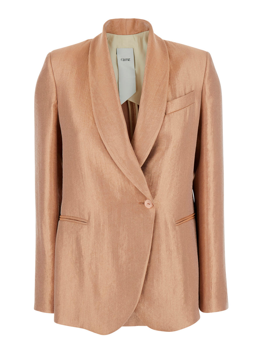 Blazer Pink Rayon Blend Blazers