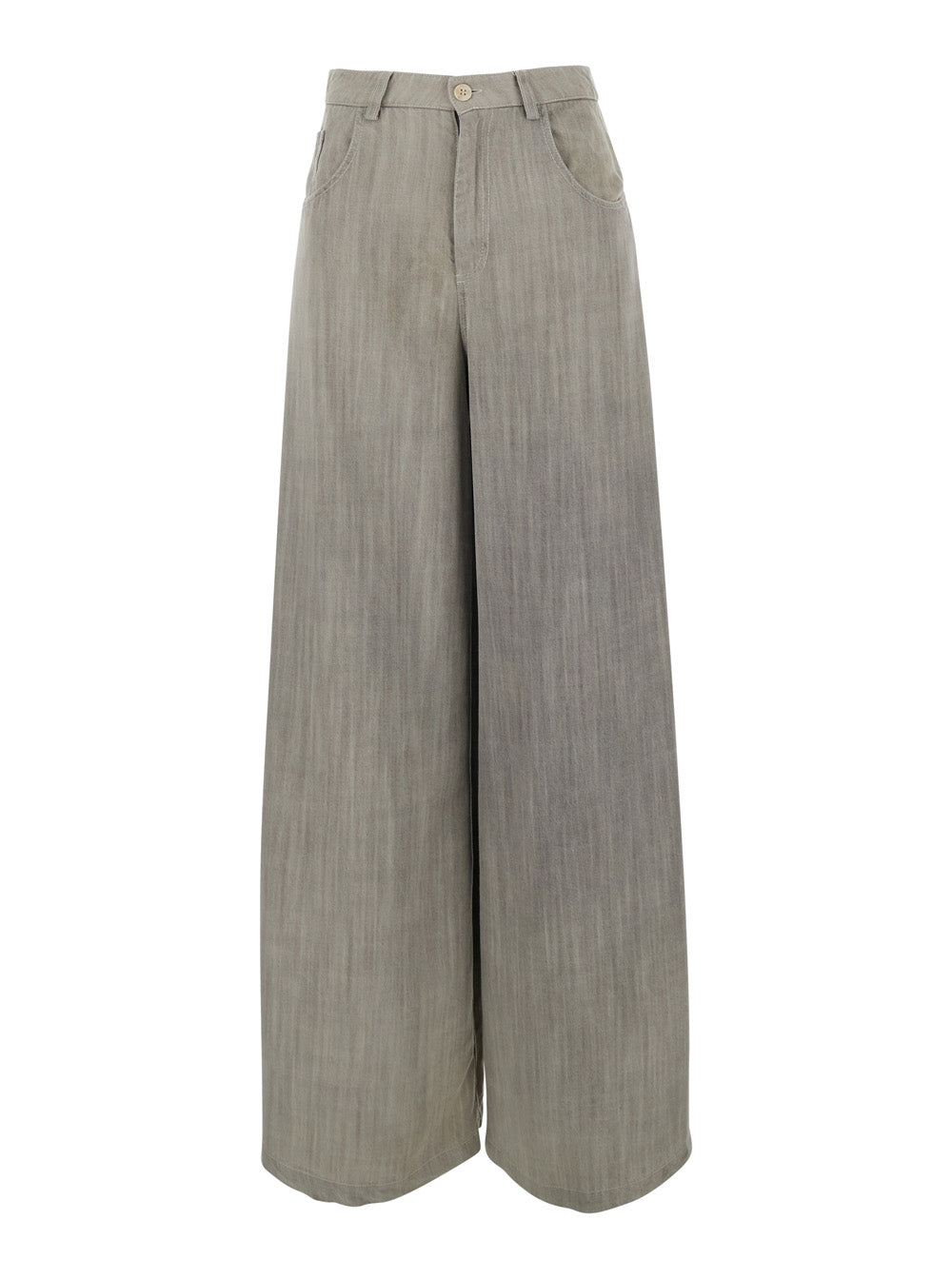 Gray TROUSERS with Side Pockets in Tencel for Men Grey