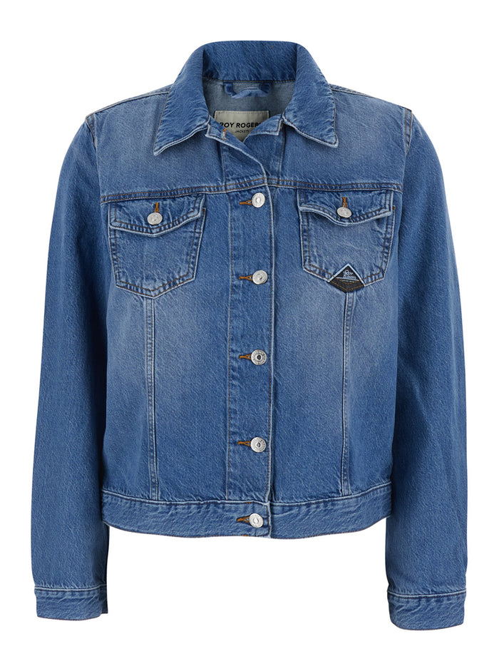 Jacket Ross Woman Denim Tencel Ocean Blue Blu
